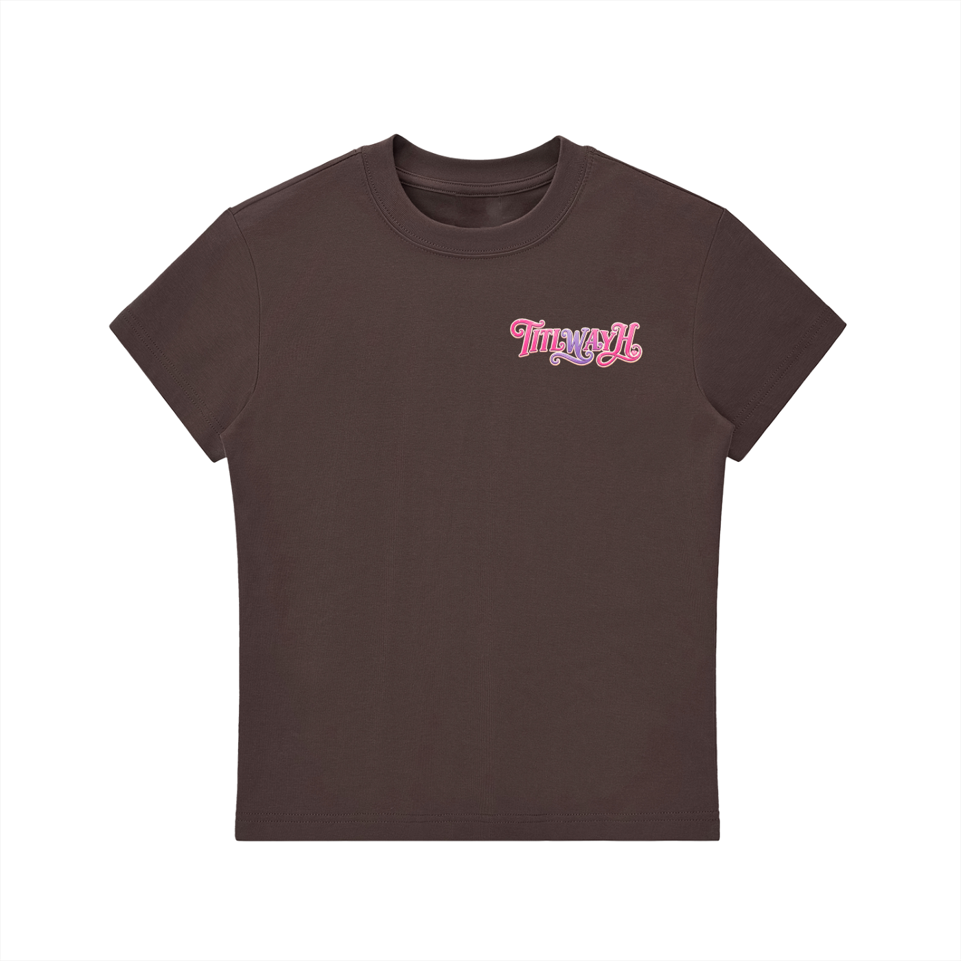 TITLWAYH Essential Bodycon Crewneck T-Shirt