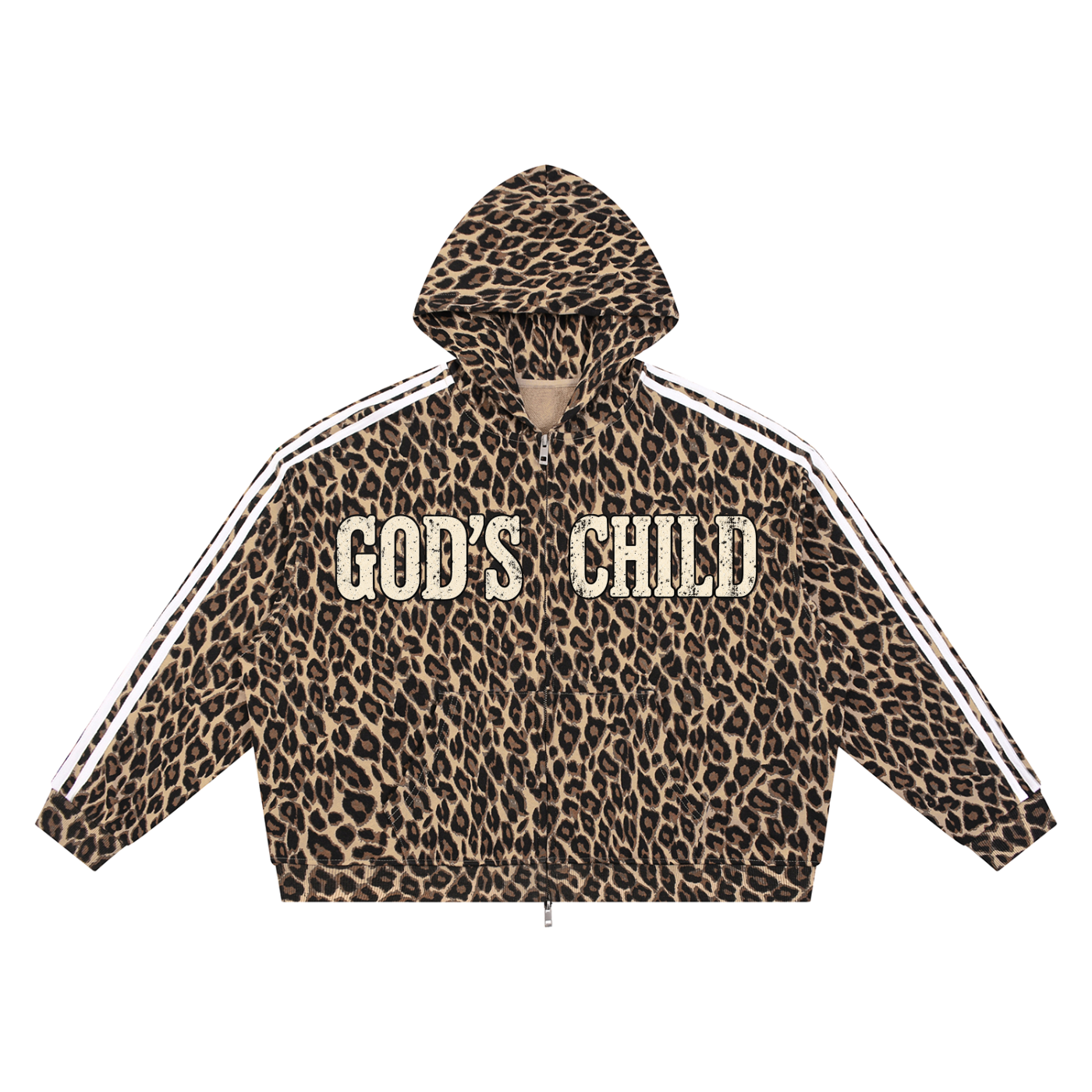 God's Child Unisex Leopard Full Zip Hoodie