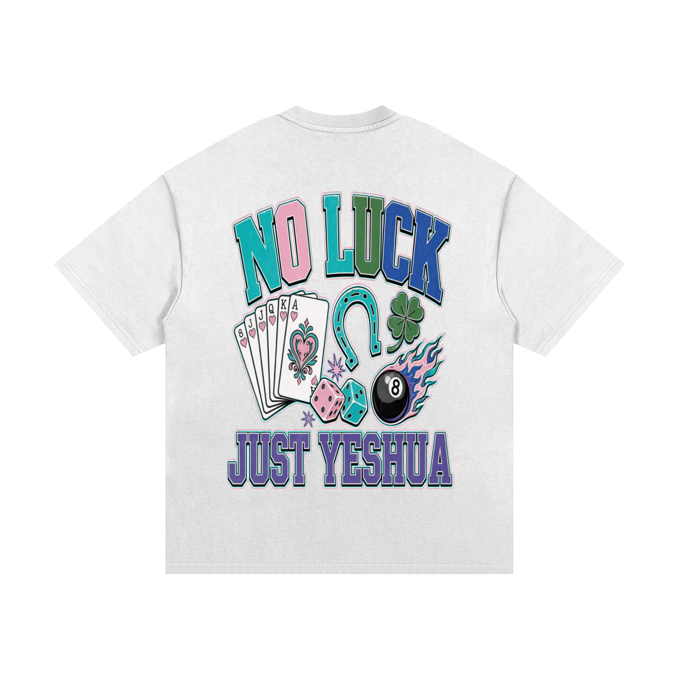 Jesus/No Luck Essential Heavyweight Cotton T-Shirt