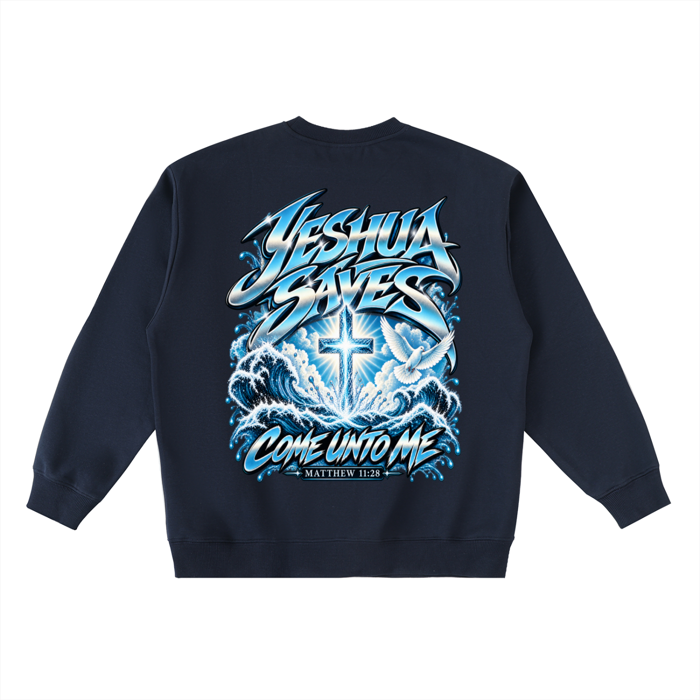 Living Water Oversized Crewneck Taped Sweatshirt