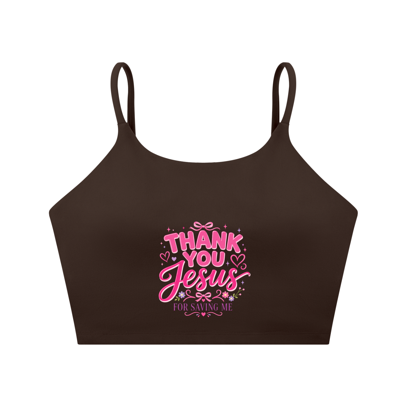Thank you Spaghetti Strap Yoga Sports Bra
