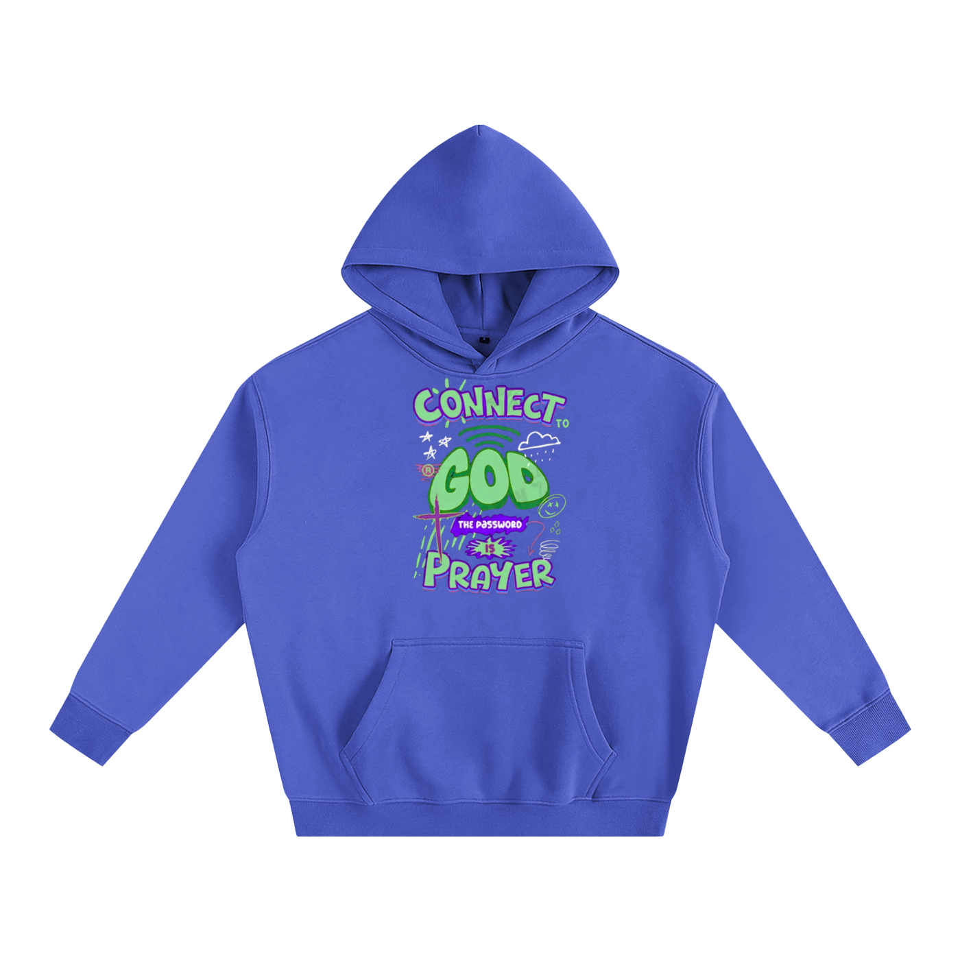 "Connect with God" Oversize Fleeced Hoodie