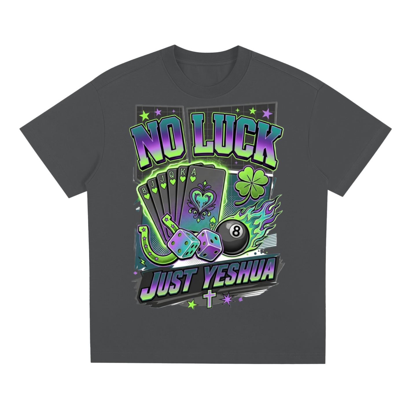 No Luck Just Yeshu/Preach Sorona Quick-Dry Cooling T-Shirt