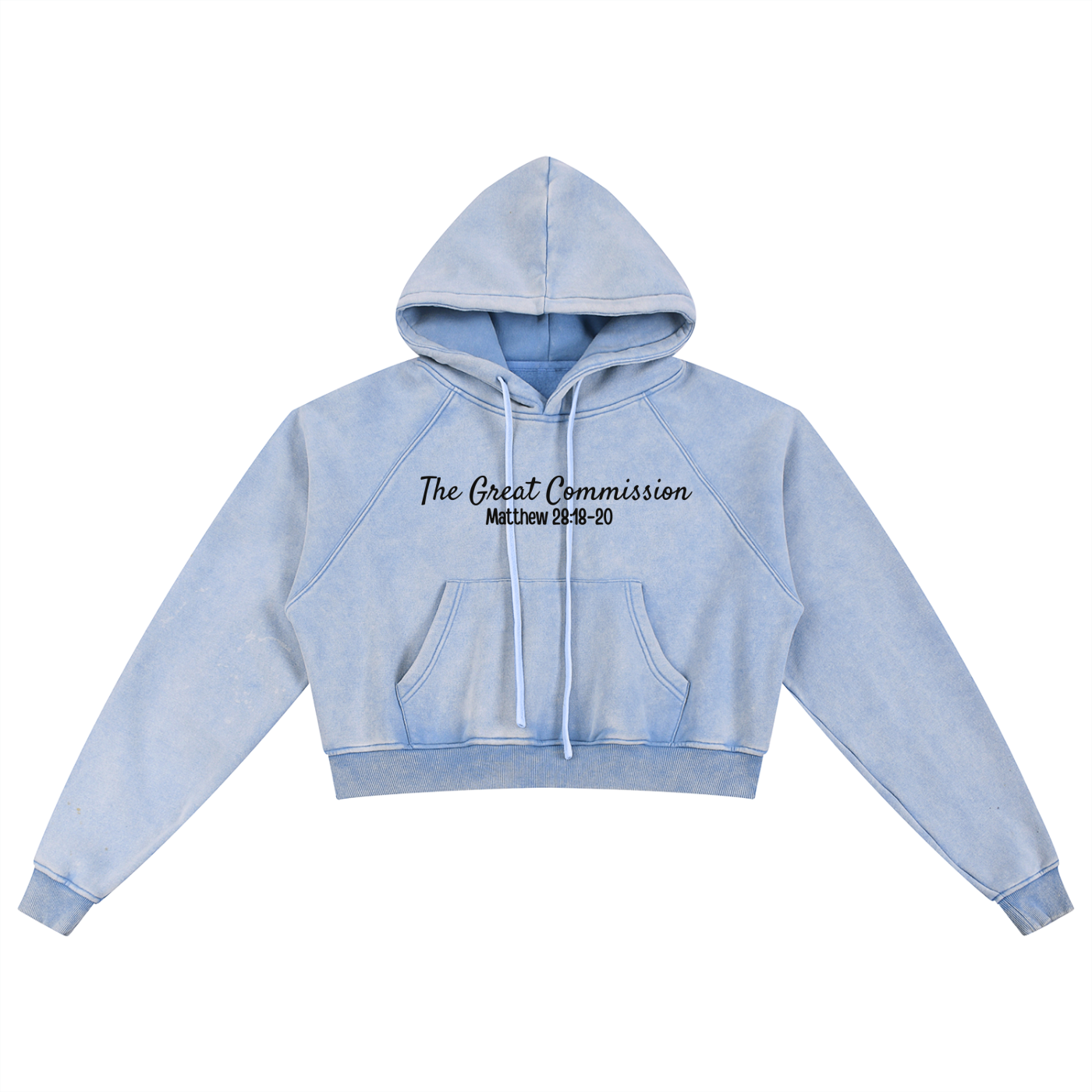 "Spread the Gospel" Women's Snow Washed Cropped Hoodie