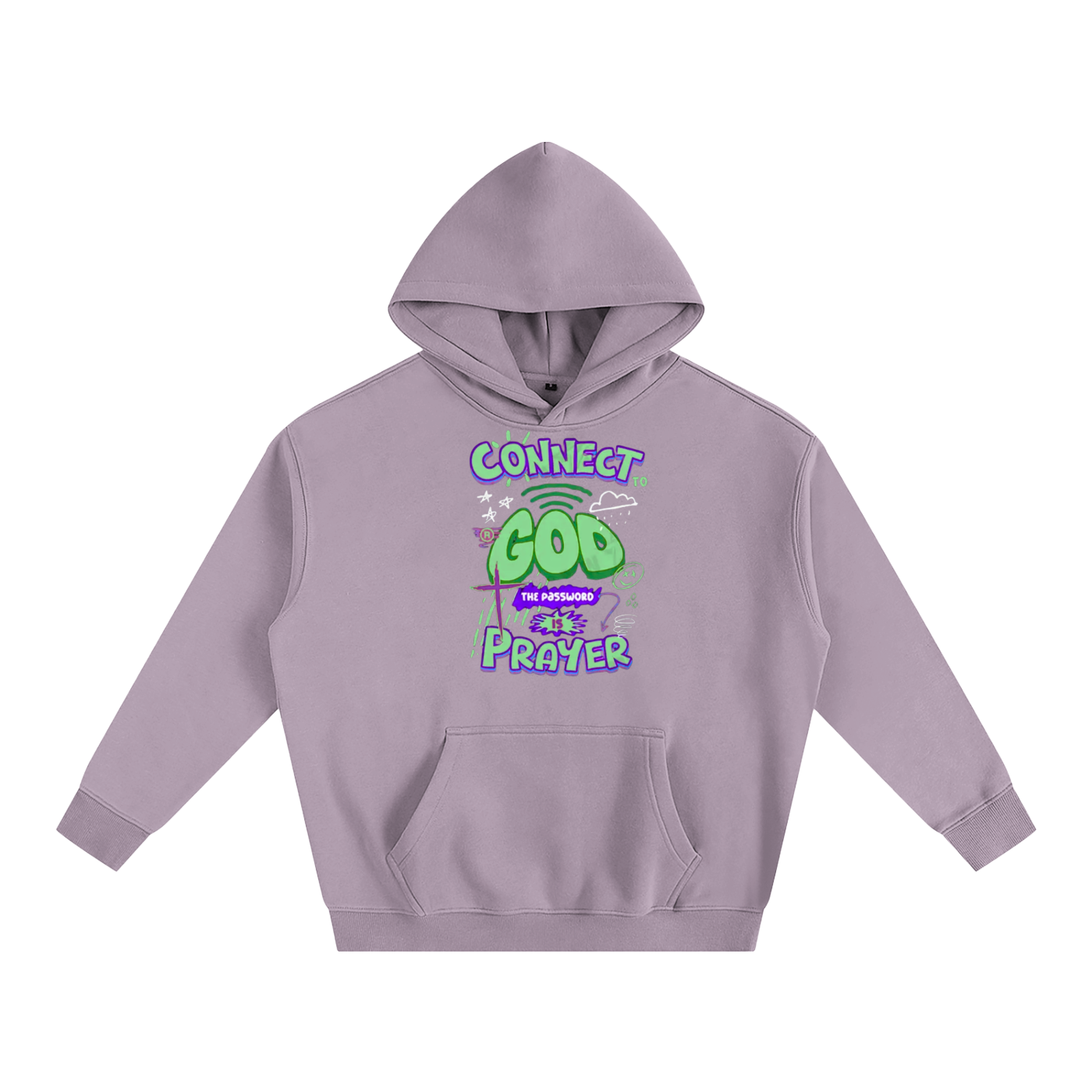 "Connect with God" Oversize Fleeced Hoodie
