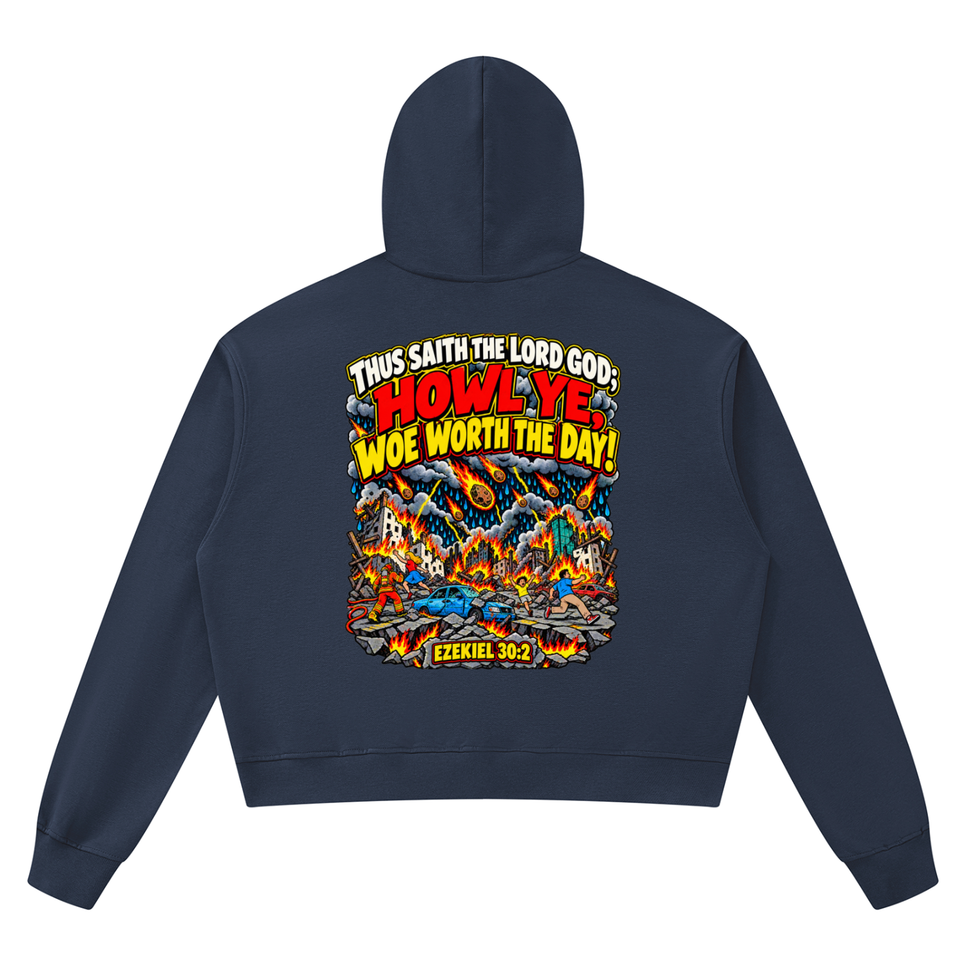 Jesus Saves Unisex Boxy Raw Edge Hoodie