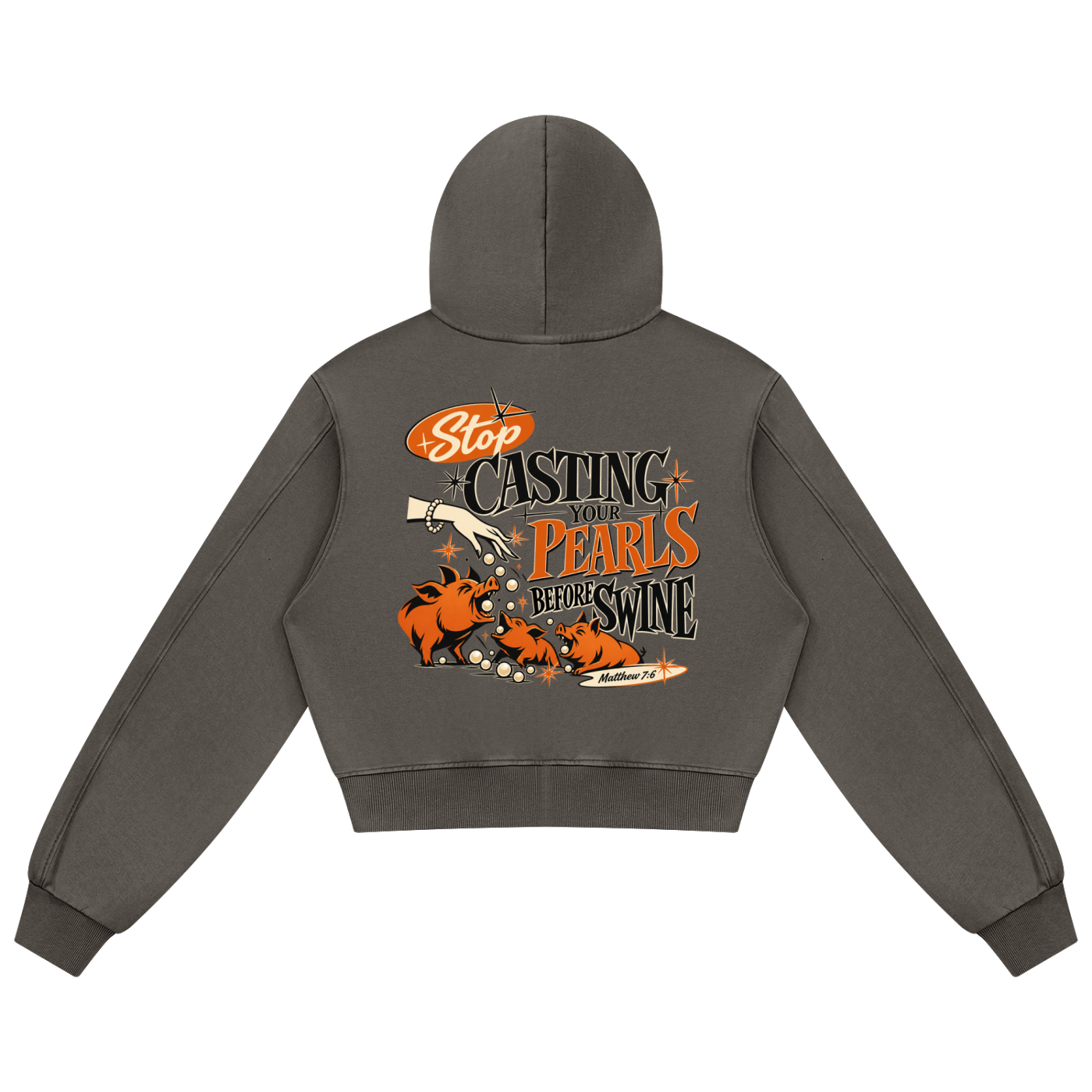Pearl's of Wisdom Women's Mineral Wash Full Zip Hoodie