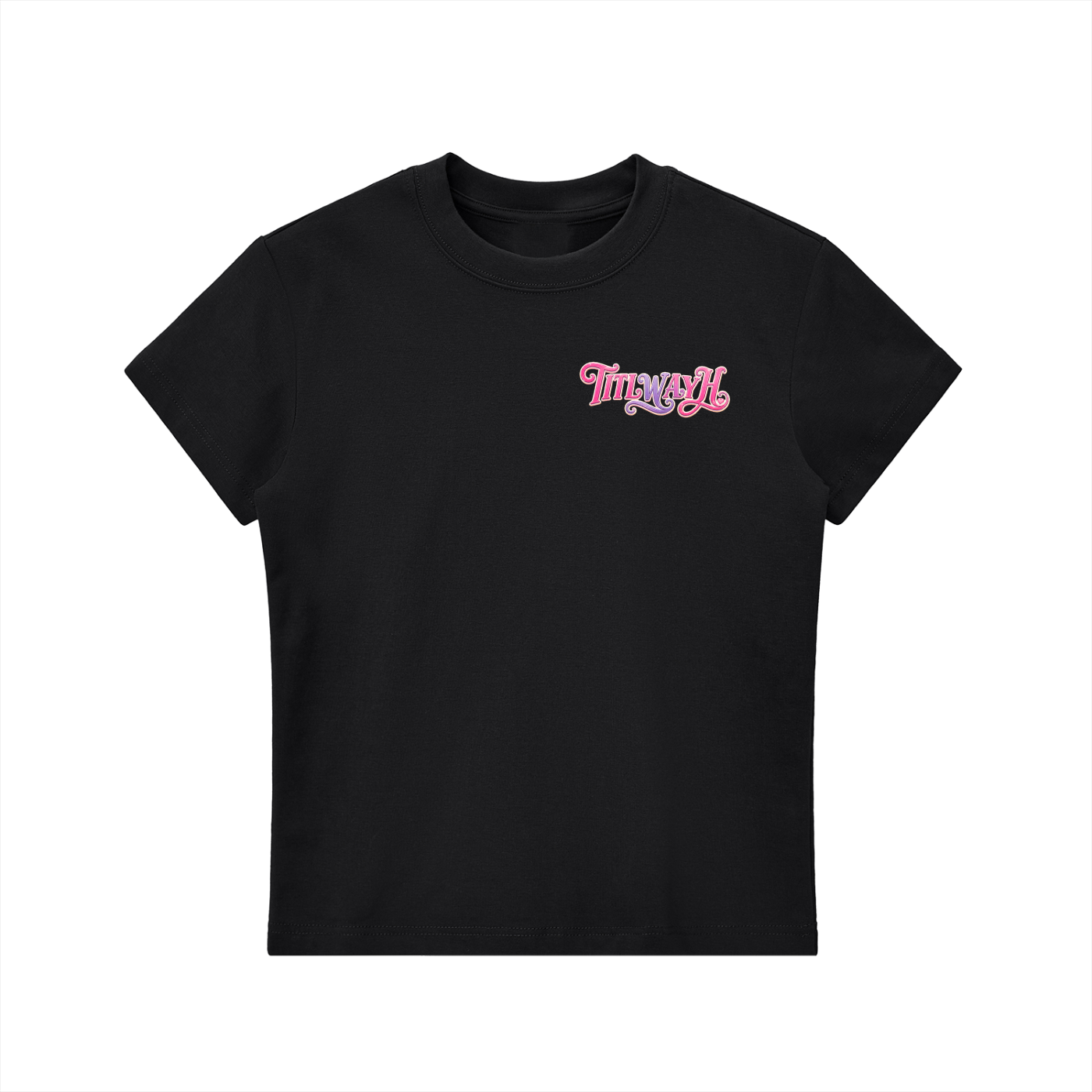 TITLWAYH Essential Bodycon Crewneck T-Shirt