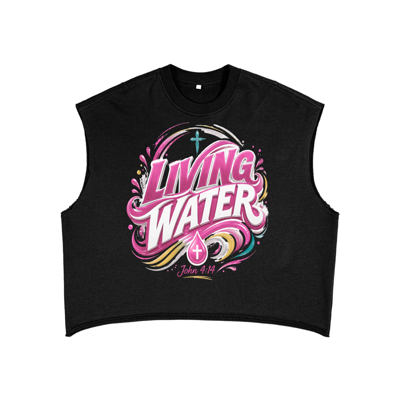 John 4:14 French Terry Boxy Tank Top