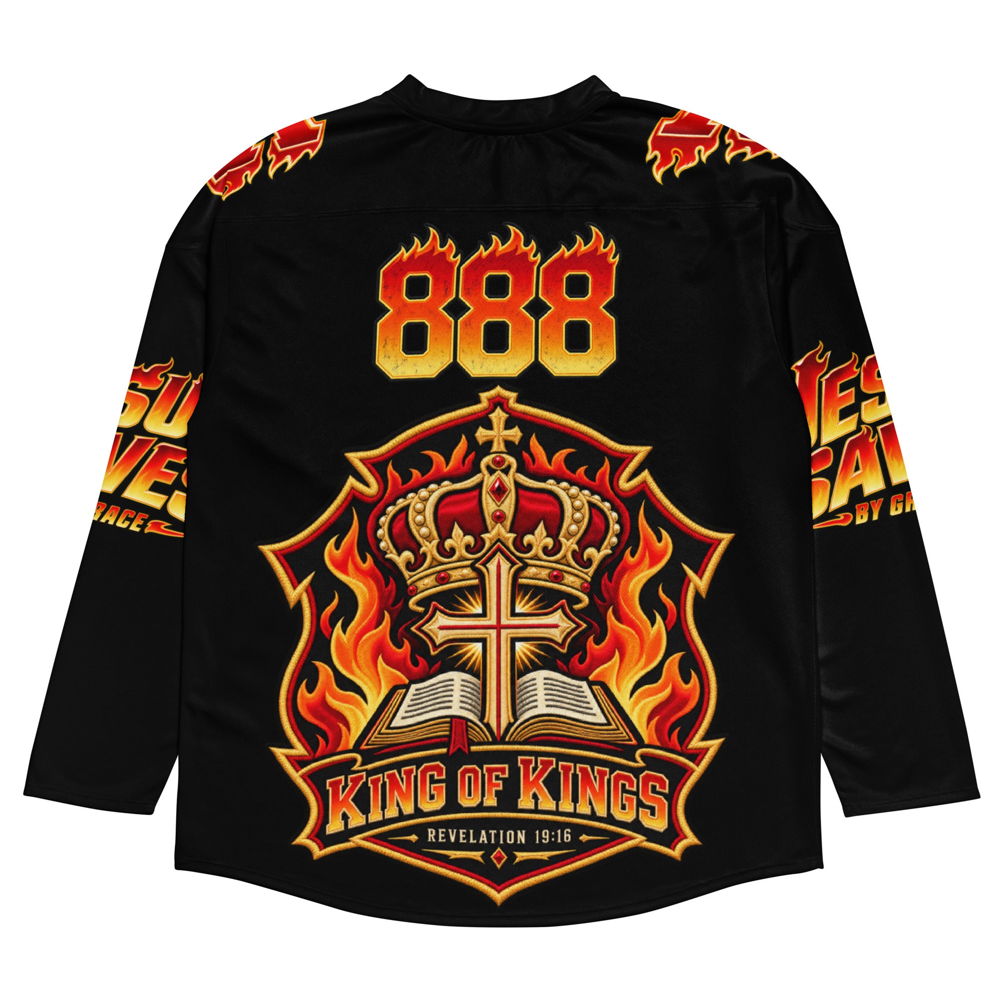 Yeshua/888/Red hockey fan jersey