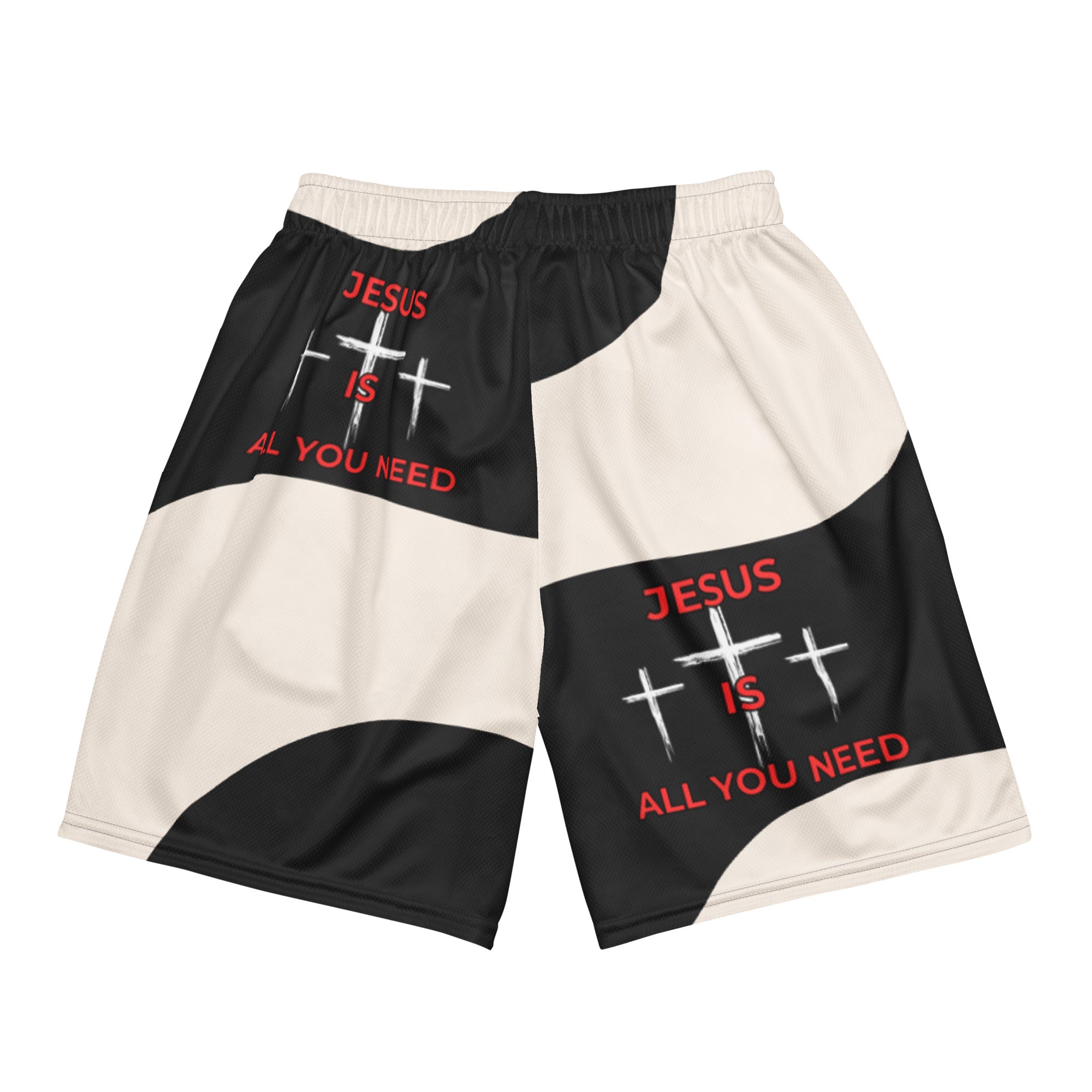 Jesus Saves/Jesus Heals Unisex mesh shorts
