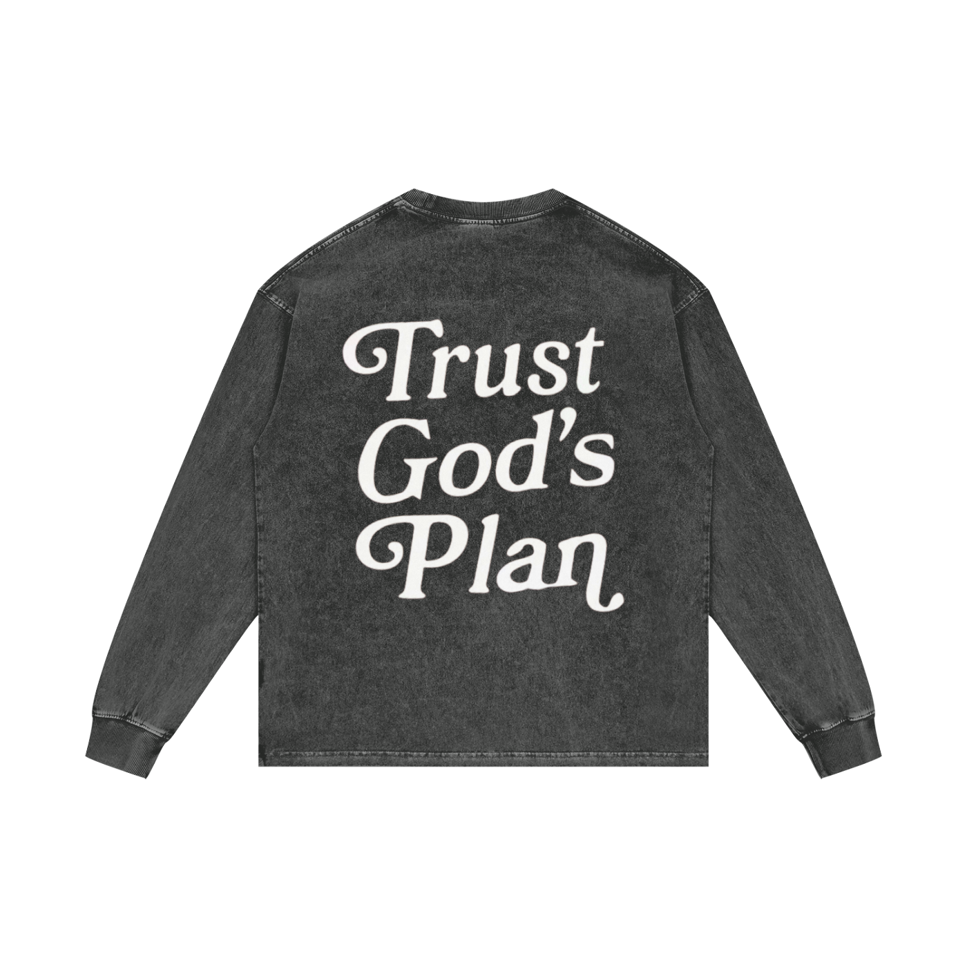 "Amen" Acid Wash Oversize Long Sleeve T-Shirt