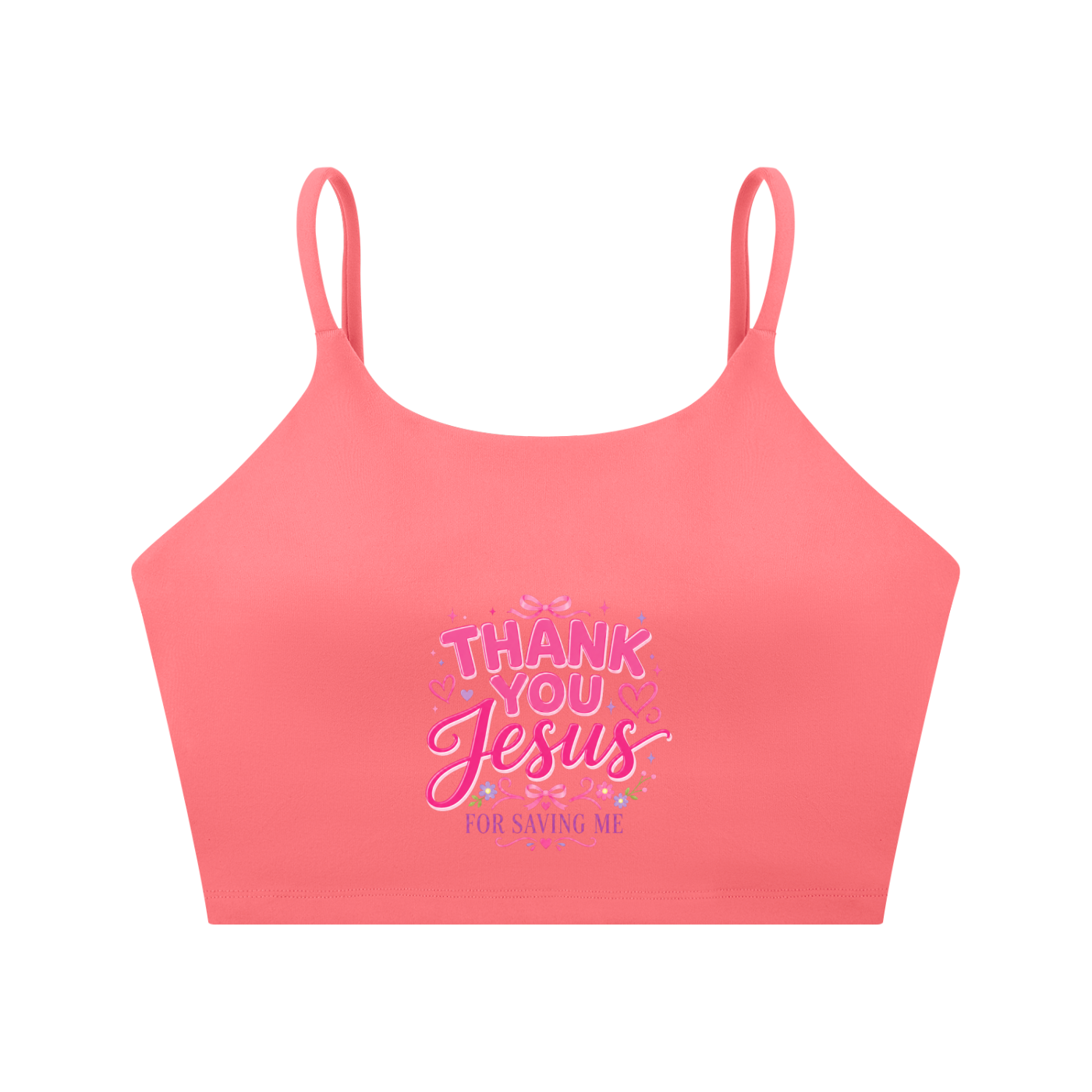 Thank you Spaghetti Strap Yoga Sports Bra