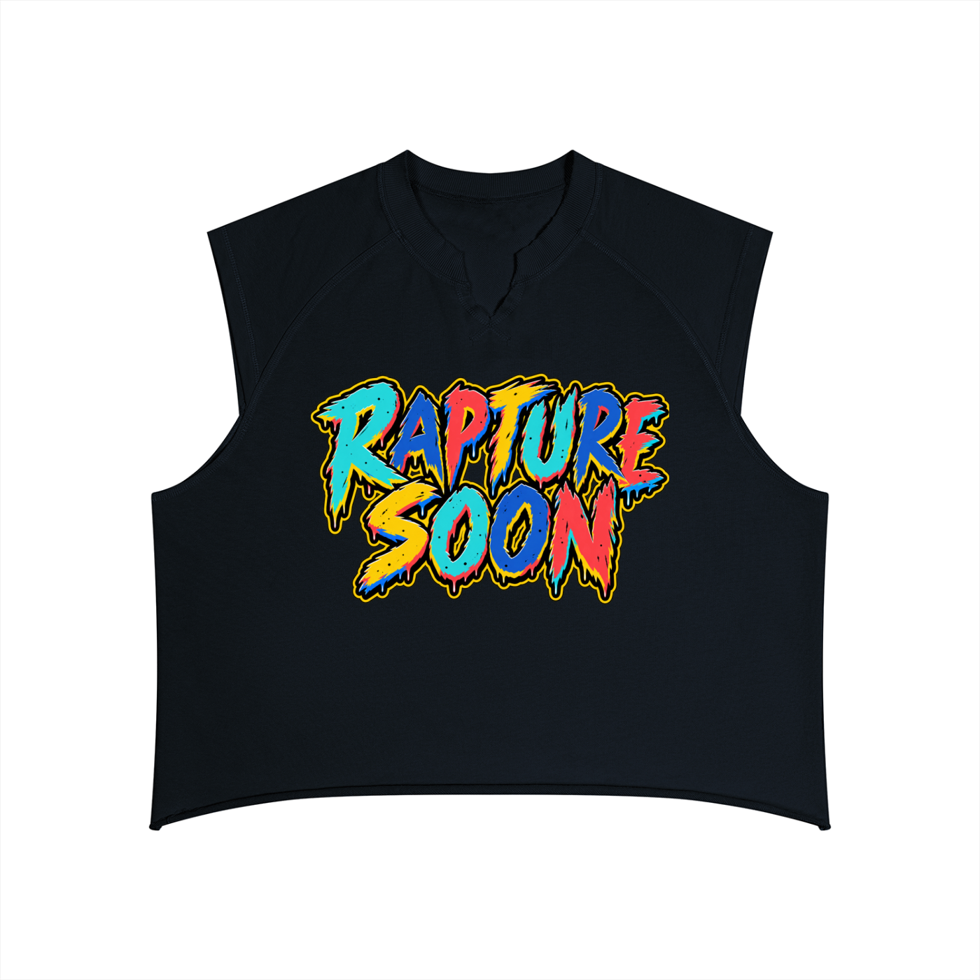 Rapture Soon Men’s Boxy Raw Hem Tank Top