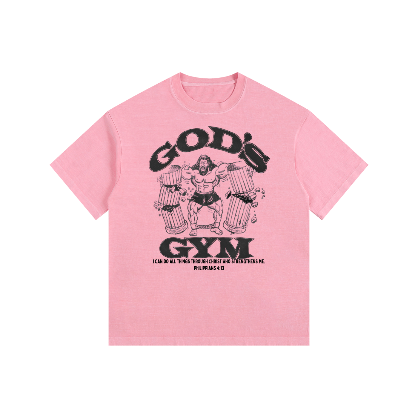 God's Gym Vintage Washed Oversized Cotton T-Shirt