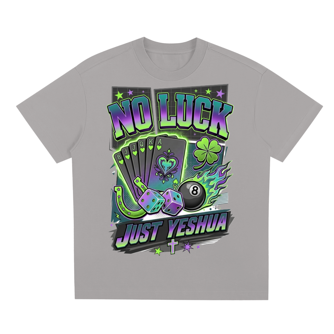 No Luck Just Yeshu/Preach Sorona Quick-Dry Cooling T-Shirt