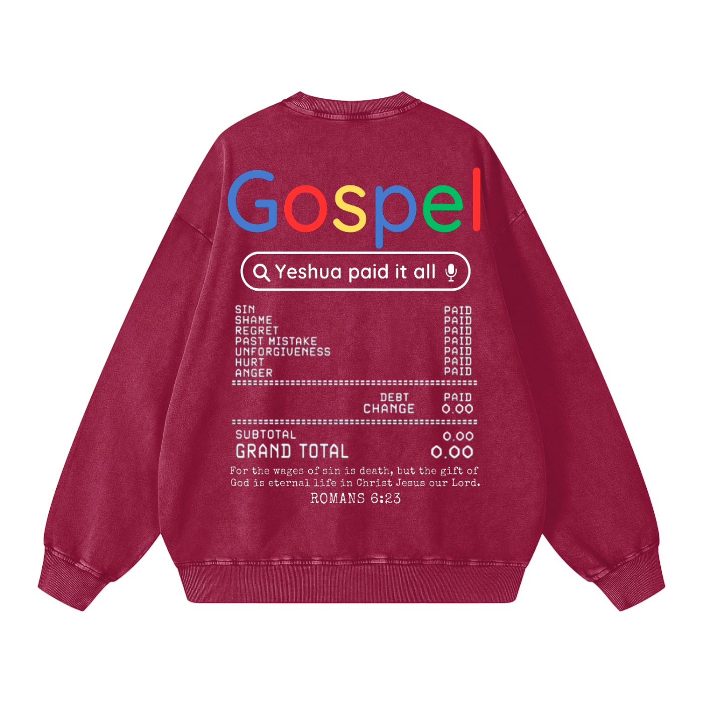 Gospel Snow Washed Oversized Sweatshirt