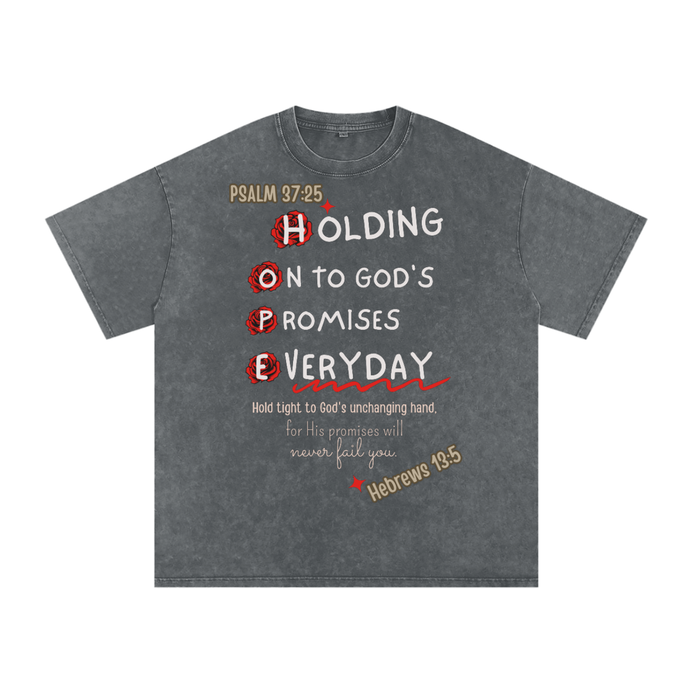 "HOPE" Snow Washed Oversized Cotton T-Shirt