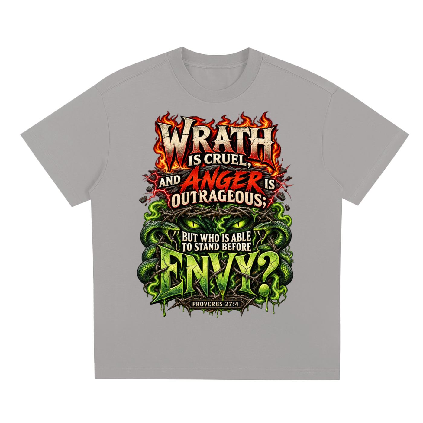 Proverbs 27:4 Sorona Quick-Dry Cooling T-Shirt