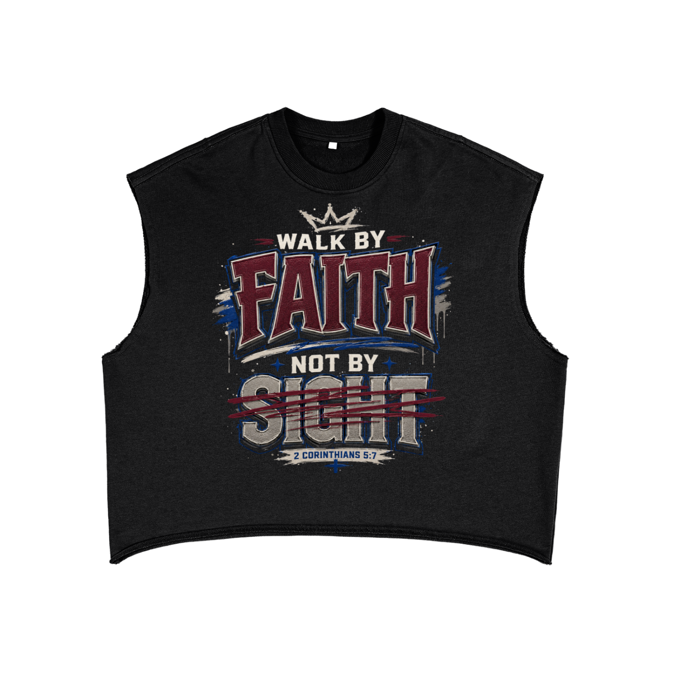 Faith/Not Sight French Terry Boxy Tank Top