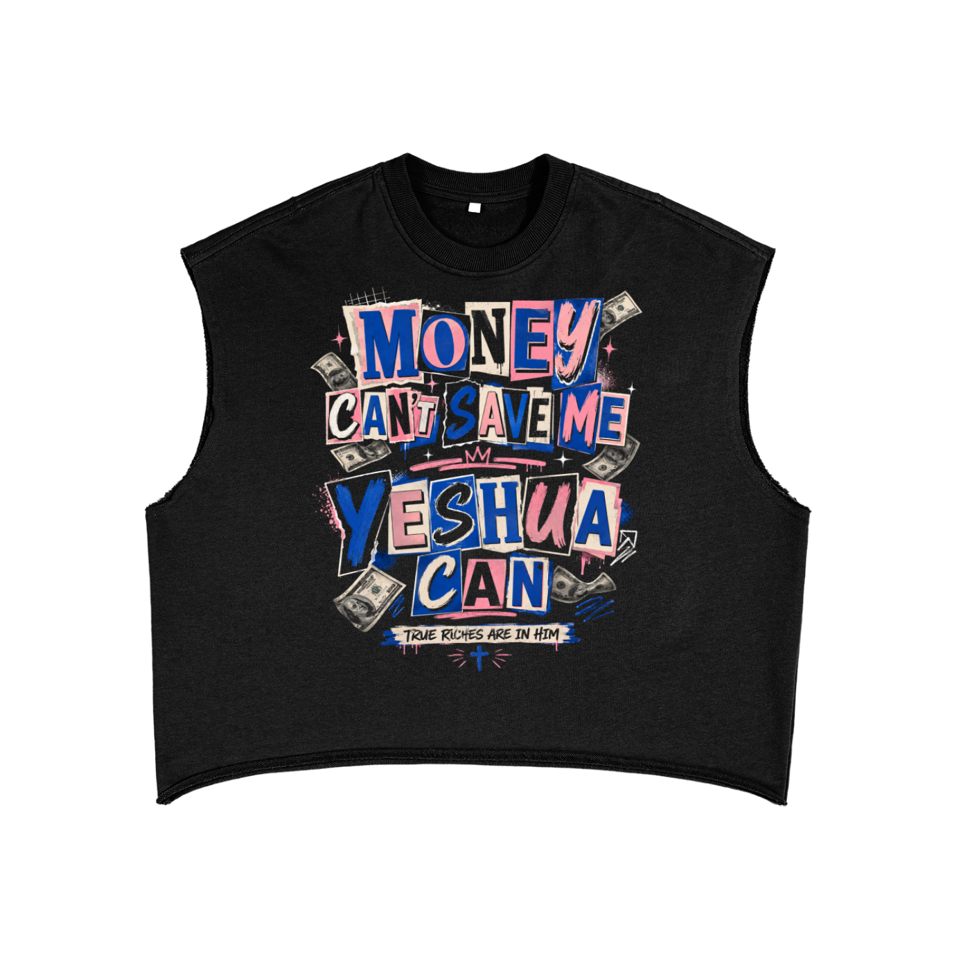 Money can't save me French Terry Boxy Tank Top