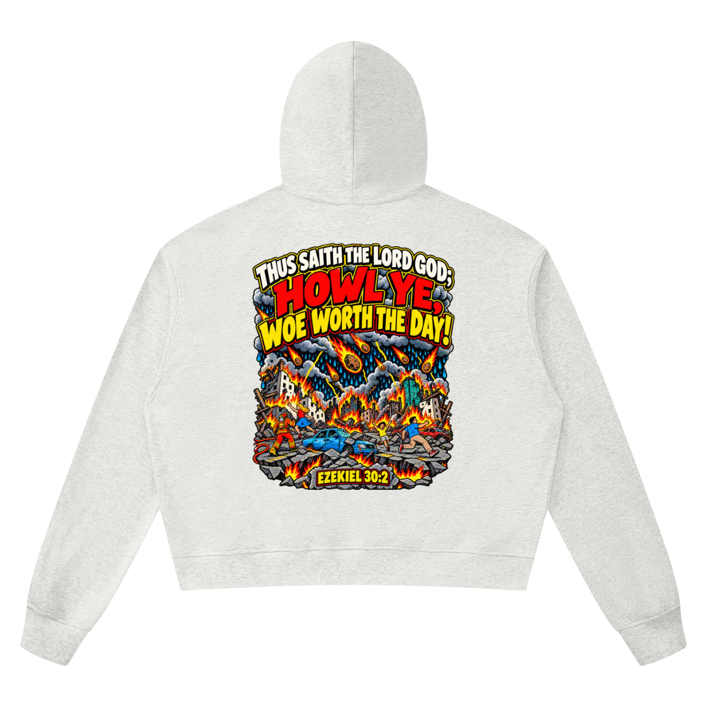 Jesus Saves Unisex Boxy Raw Edge Hoodie
