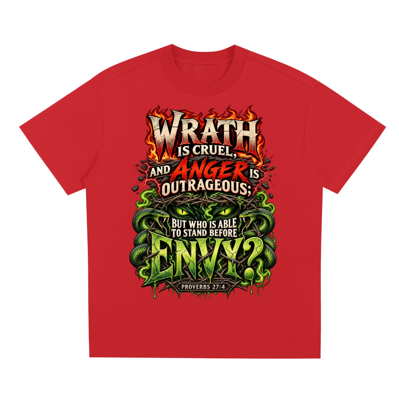 Proverbs 27:4 Sorona Quick-Dry Cooling T-Shirt
