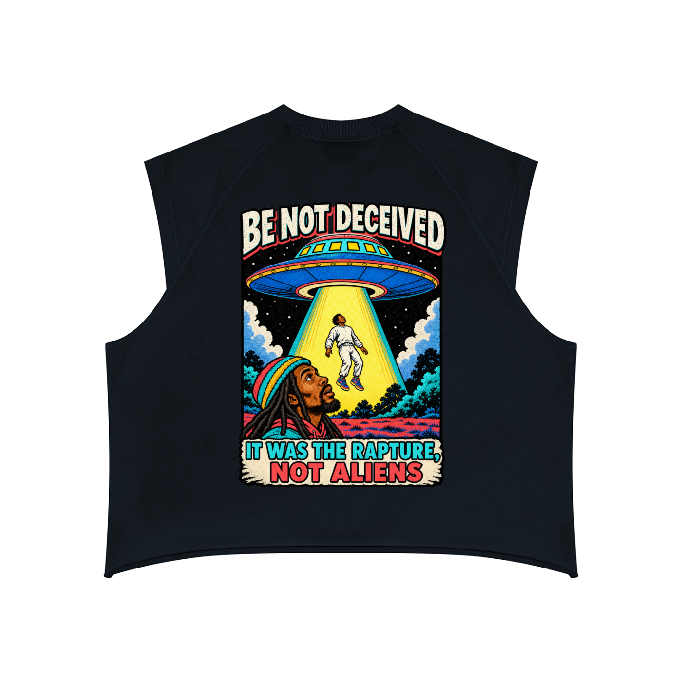 Rapture Soon Men’s Boxy Raw Hem Tank Top