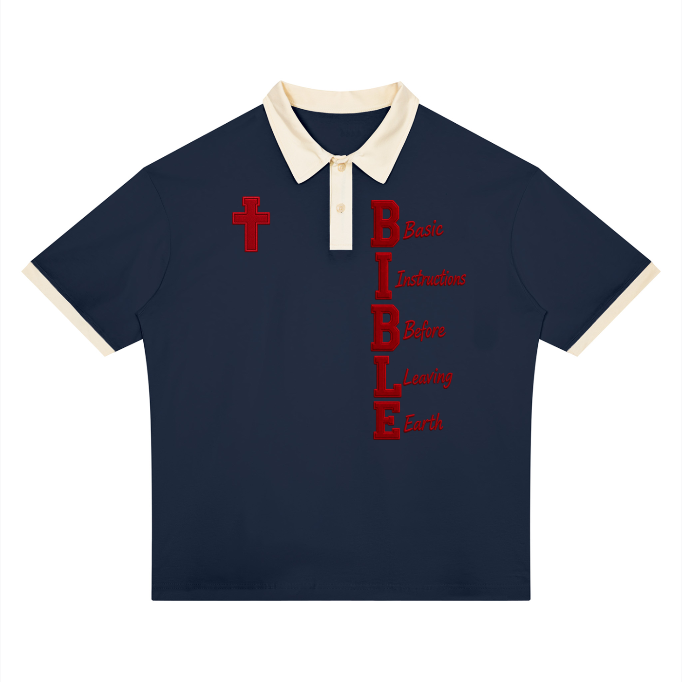 BIBLE Unisex Color Block Polo Shirt