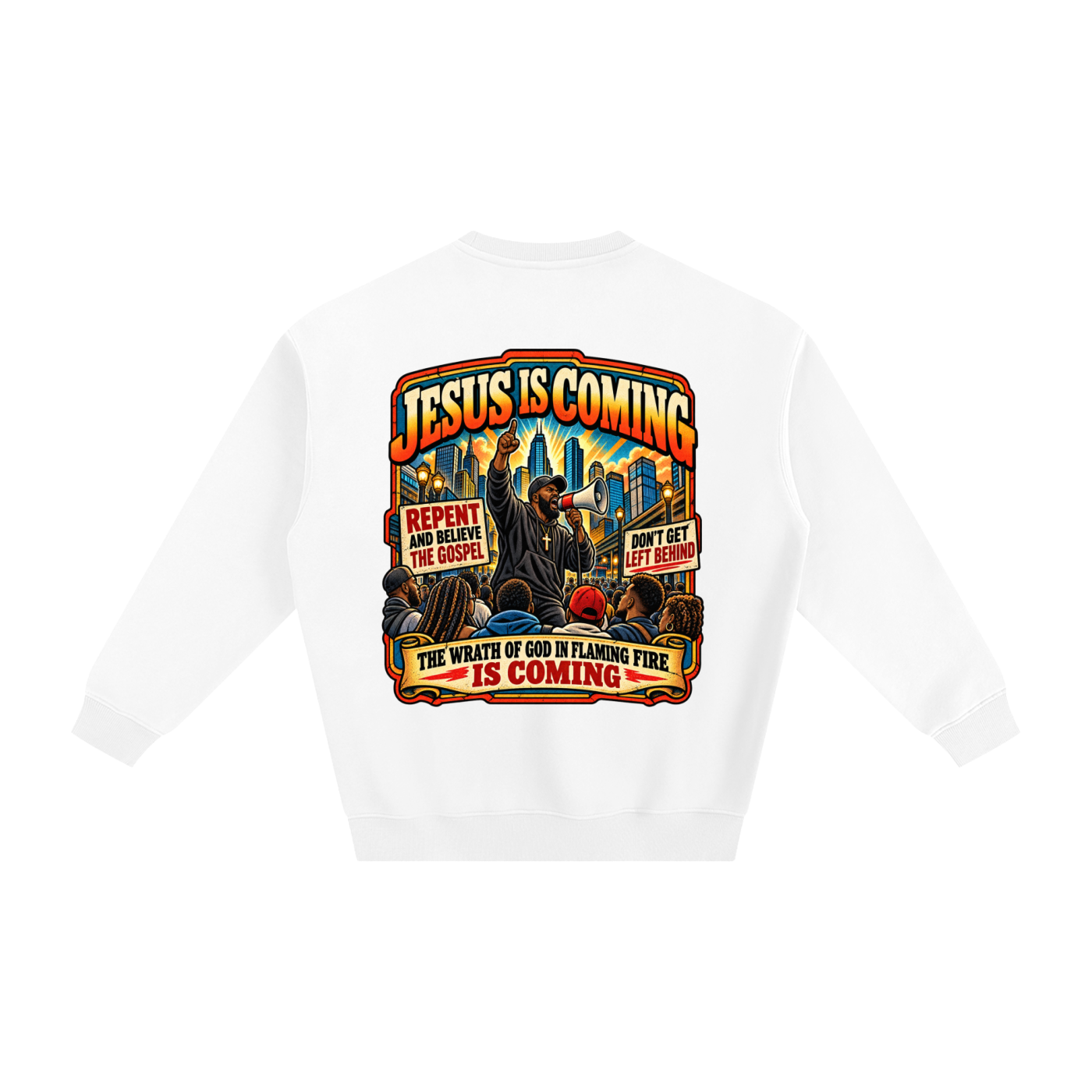 Warning before destruction Fleeced Sweatshirt