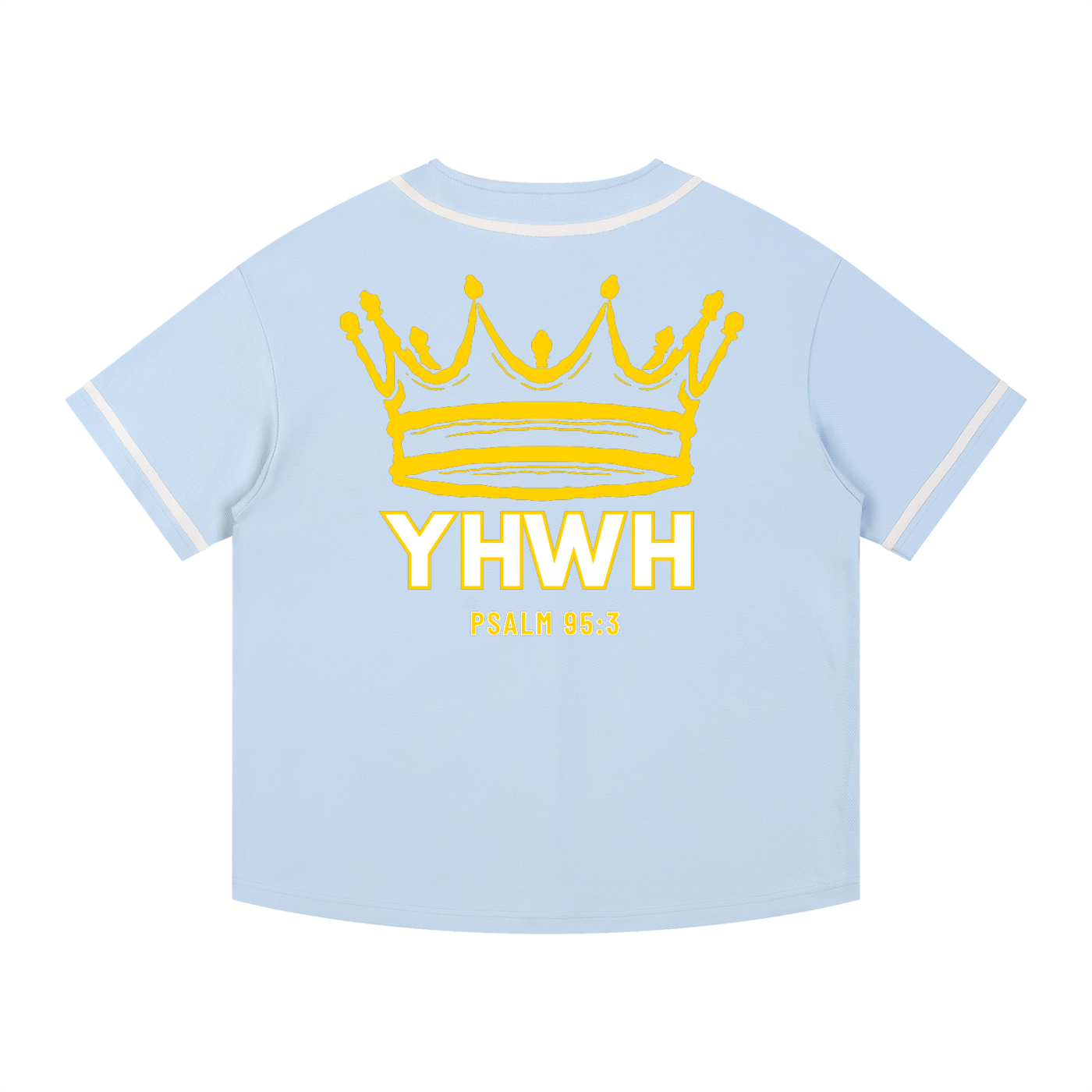 Psalm 95:3 Contrast Piped Button-Up Jersey