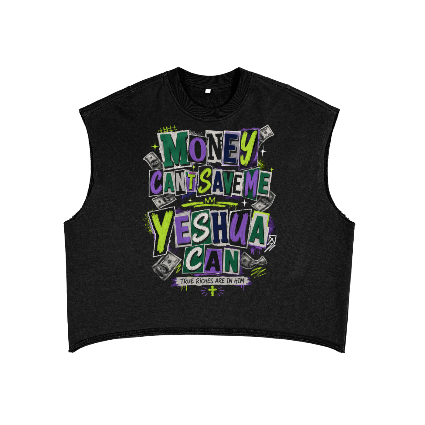 Money can't save me! French Terry Boxy Tank Top