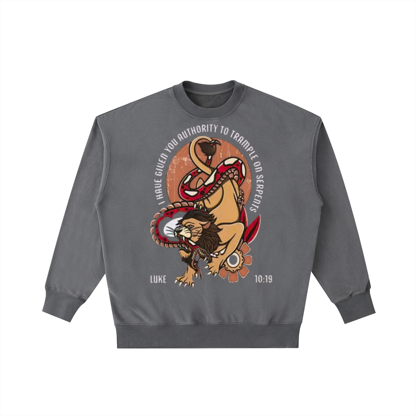 Luke 10:19 Vintage Washed Heavyweight Crewneck Sweatshirt