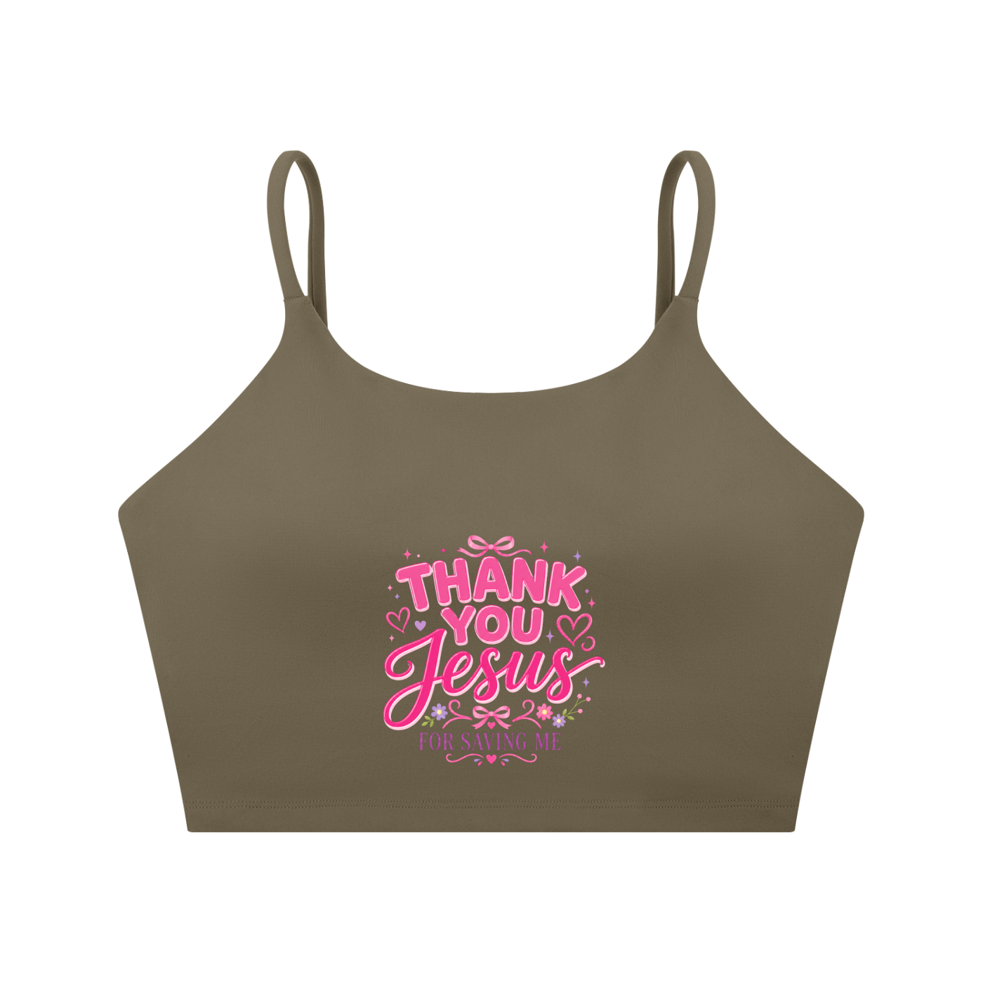 Thank you Spaghetti Strap Yoga Sports Bra