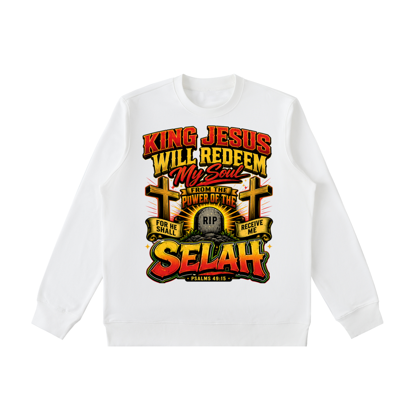 Psalms 49:15 Essential Heavyweight Crewneck  Sweatshirt