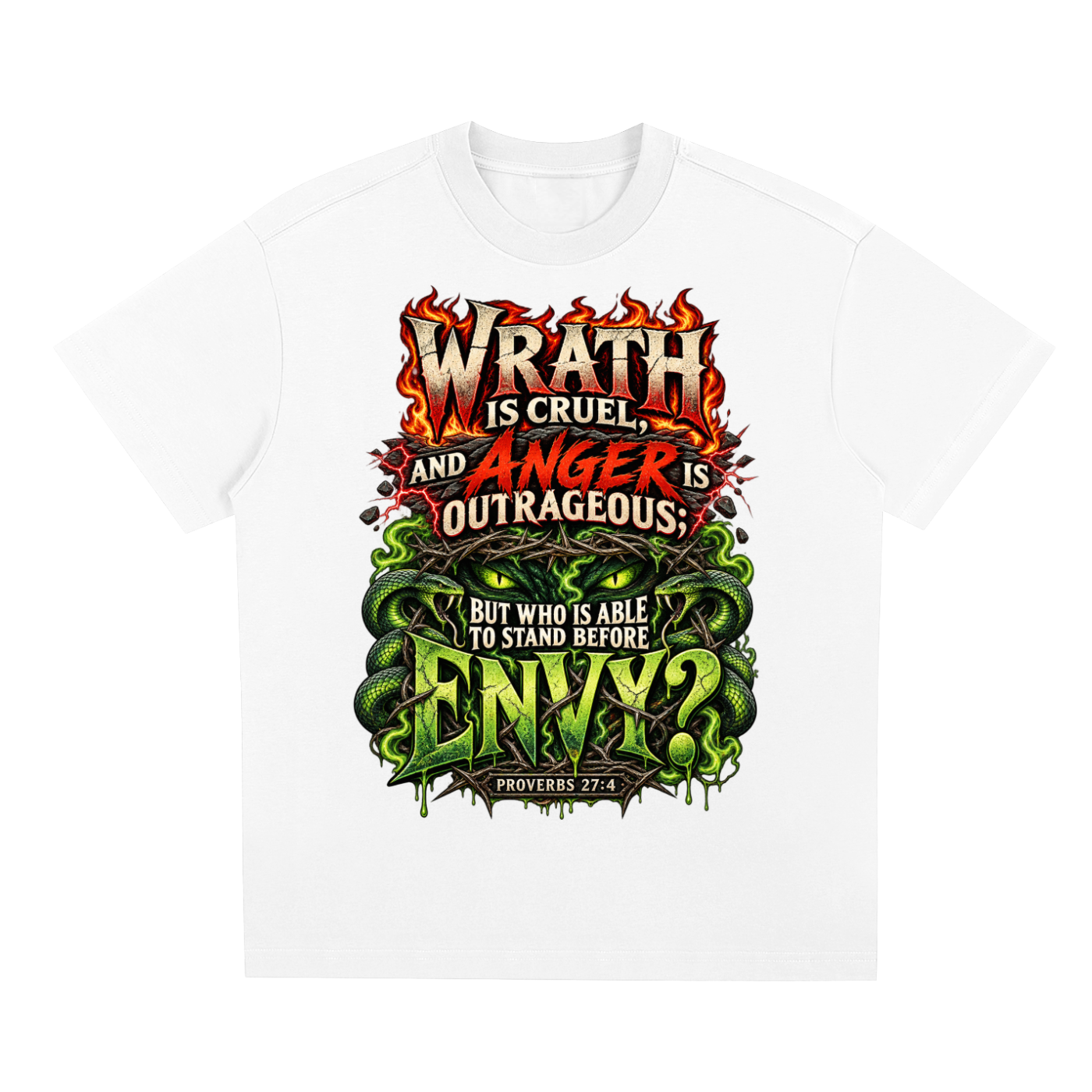 Proverbs 27:4 Sorona Quick-Dry Cooling T-Shirt