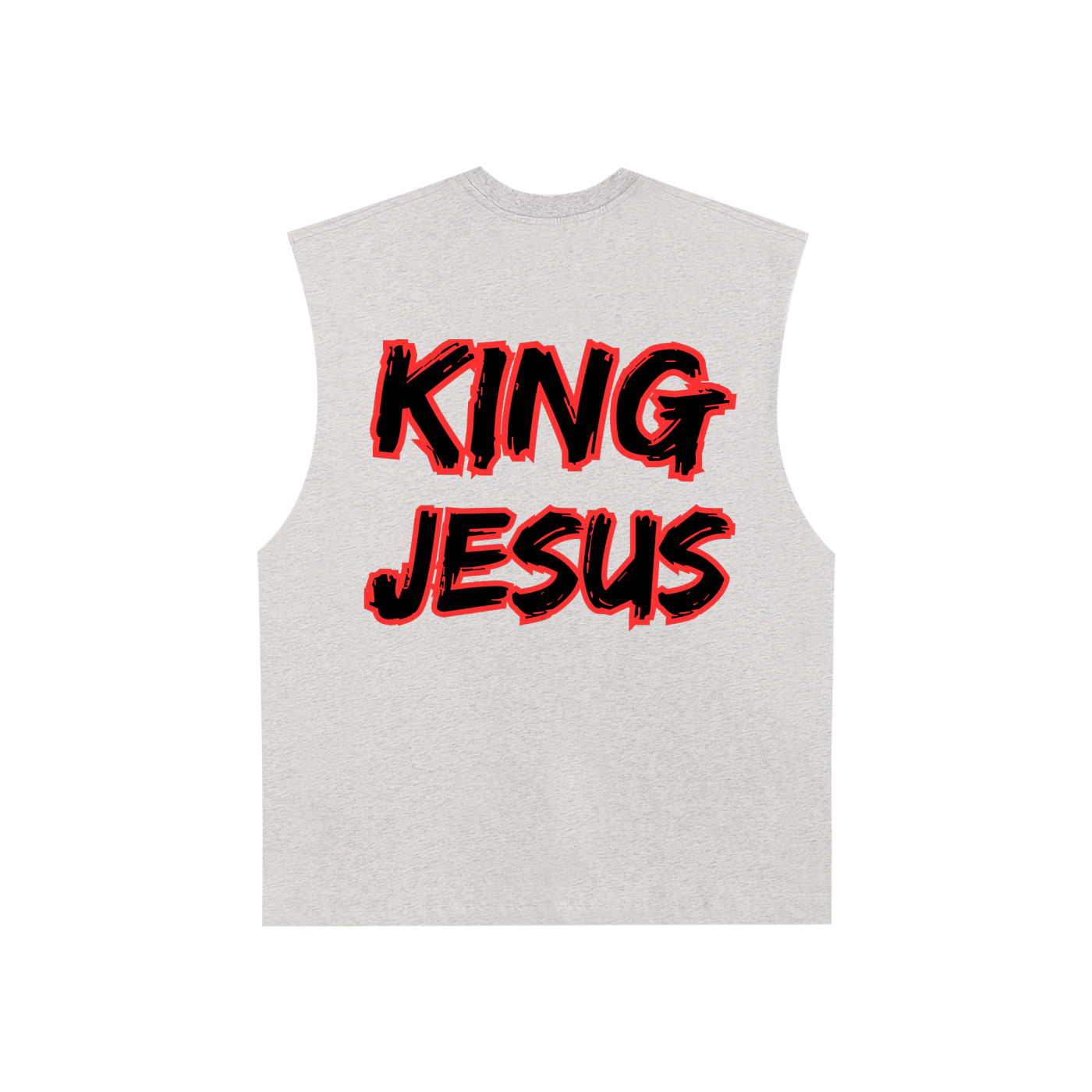 "GOD" Raw Edge Cotton Tank Top