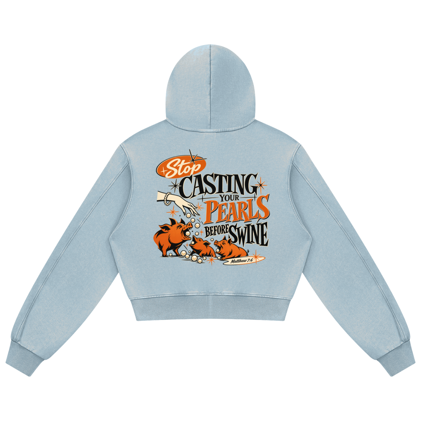 Pearl's of Wisdom Women's Mineral Wash Full Zip Hoodie