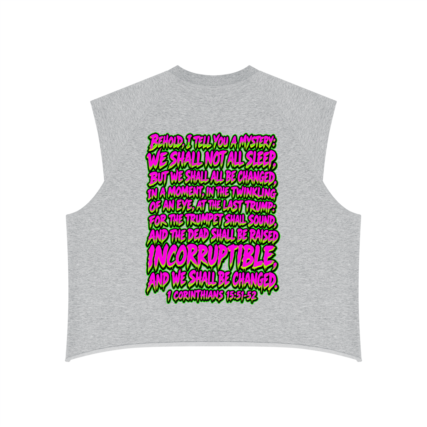 1 Corinthians 15:51-52 Men’s Boxy Raw Hem Tank Top