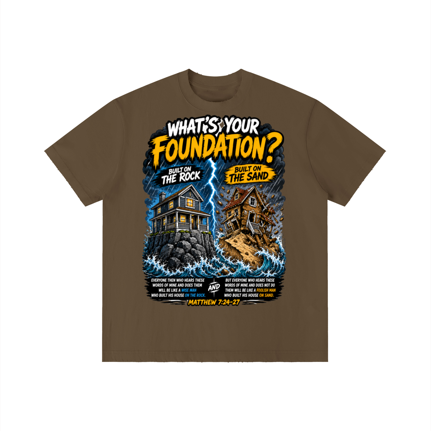 What's Your Foundation? Unisex Vintage Wash Distressed T-Shirt