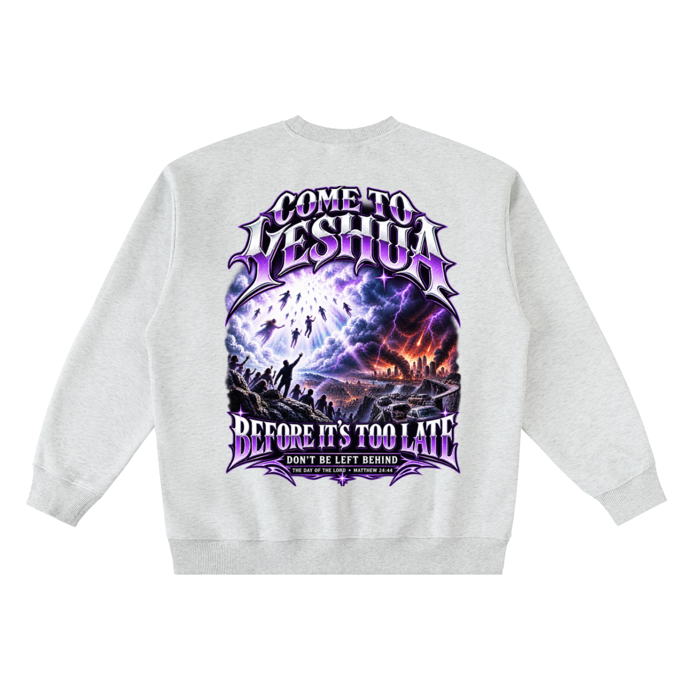 Come to Yeshua Oversized Crewneck Taped Sweatshirt