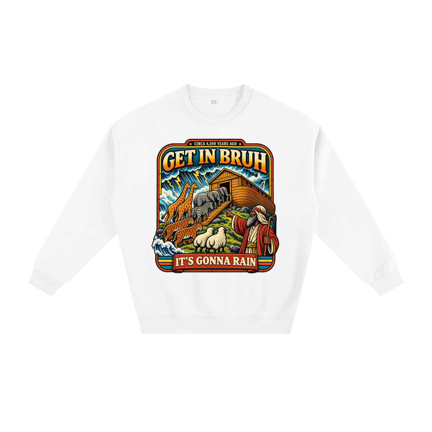 Warning before destruction Fleeced Sweatshirt