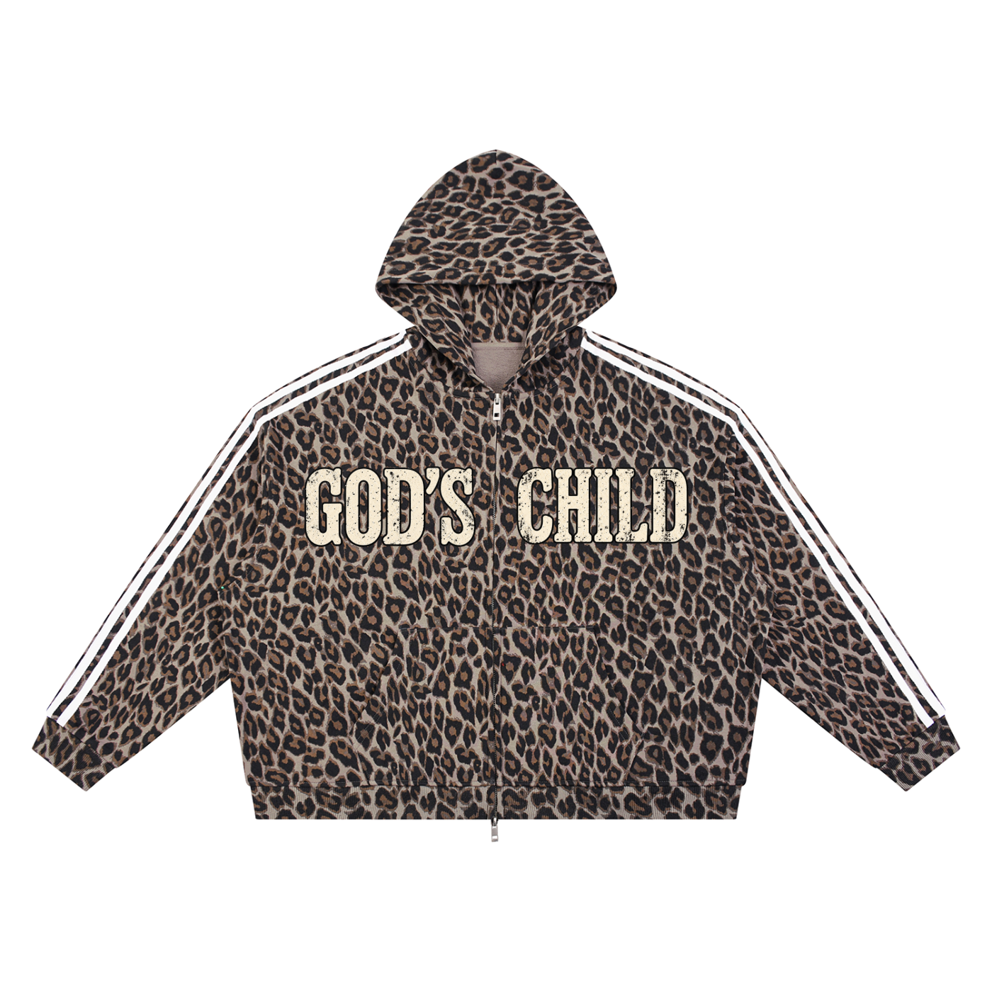 God's Child Unisex Leopard Full Zip Hoodie