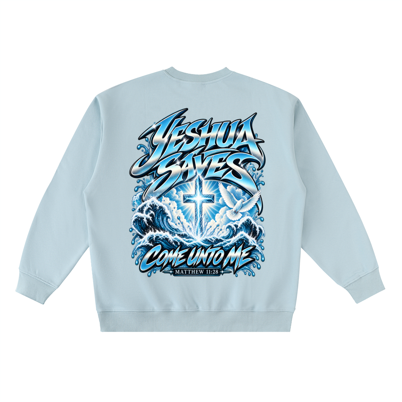 Living Water Oversized Crewneck Taped Sweatshirt