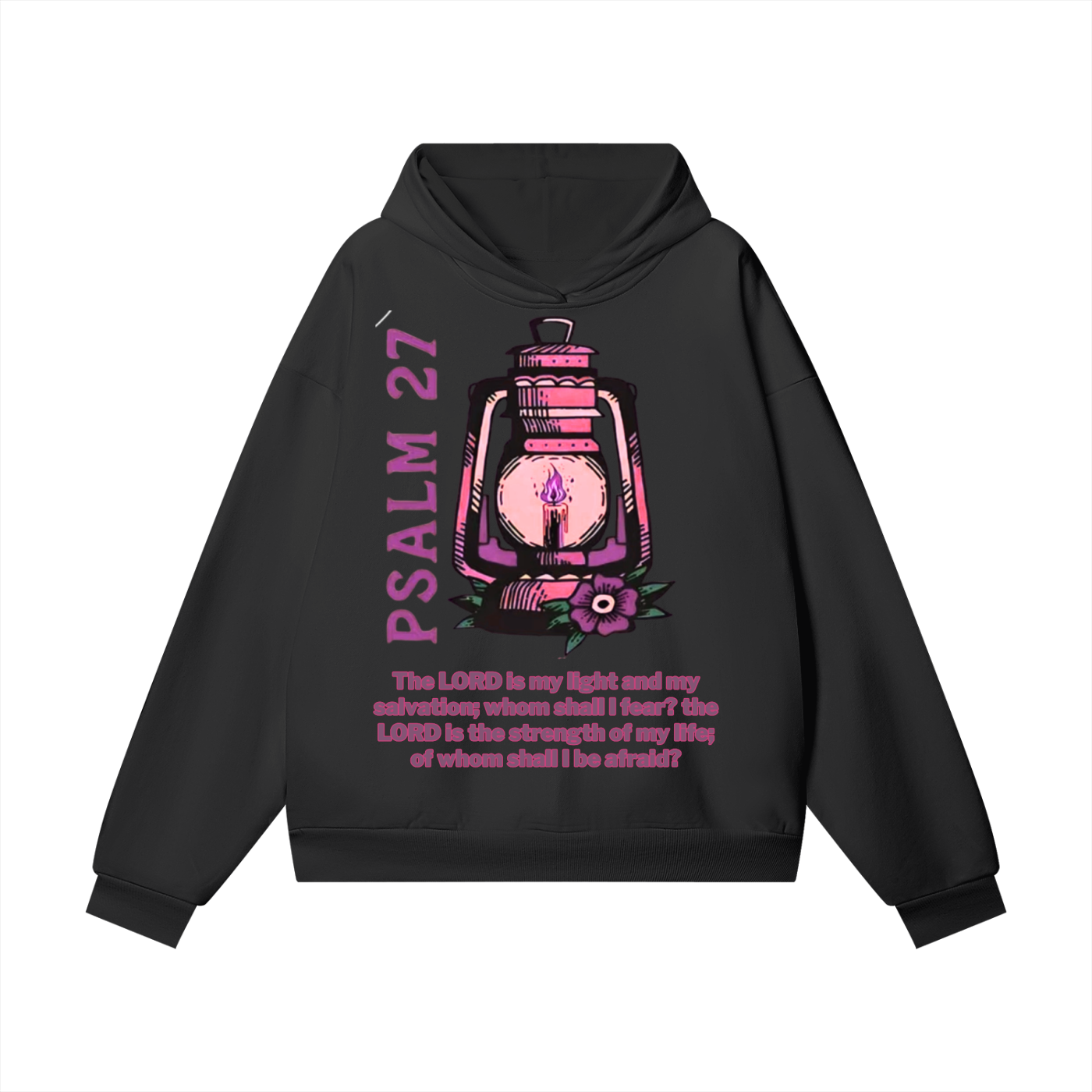 Psalm 27 Heavyweight Hidden Pocket Fleece Hoodie