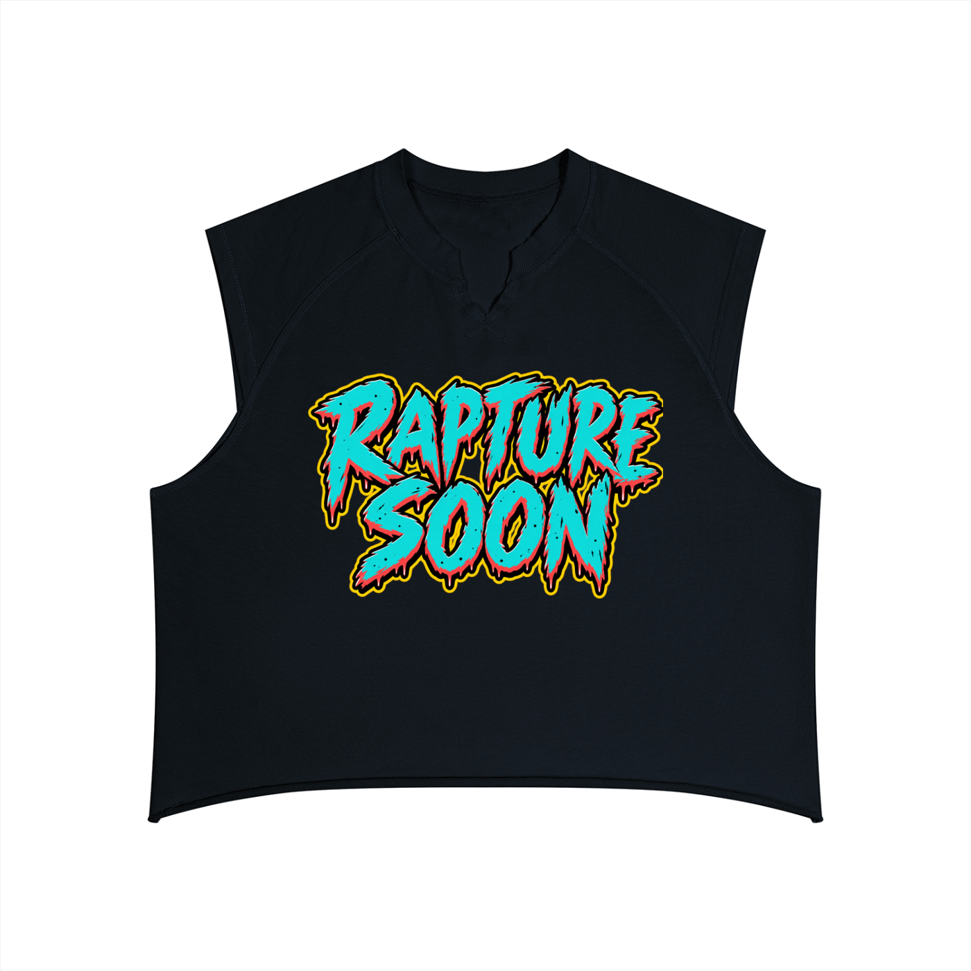 Left Behind in the Cloudy Day Men’s Boxy Raw Hem Tank Top