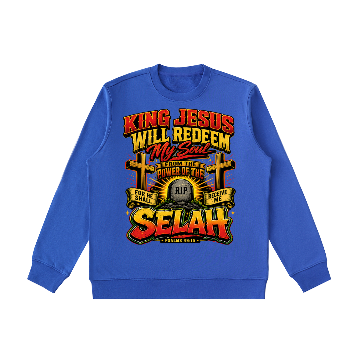 Psalms 49:15 Essential Heavyweight Crewneck  Sweatshirt