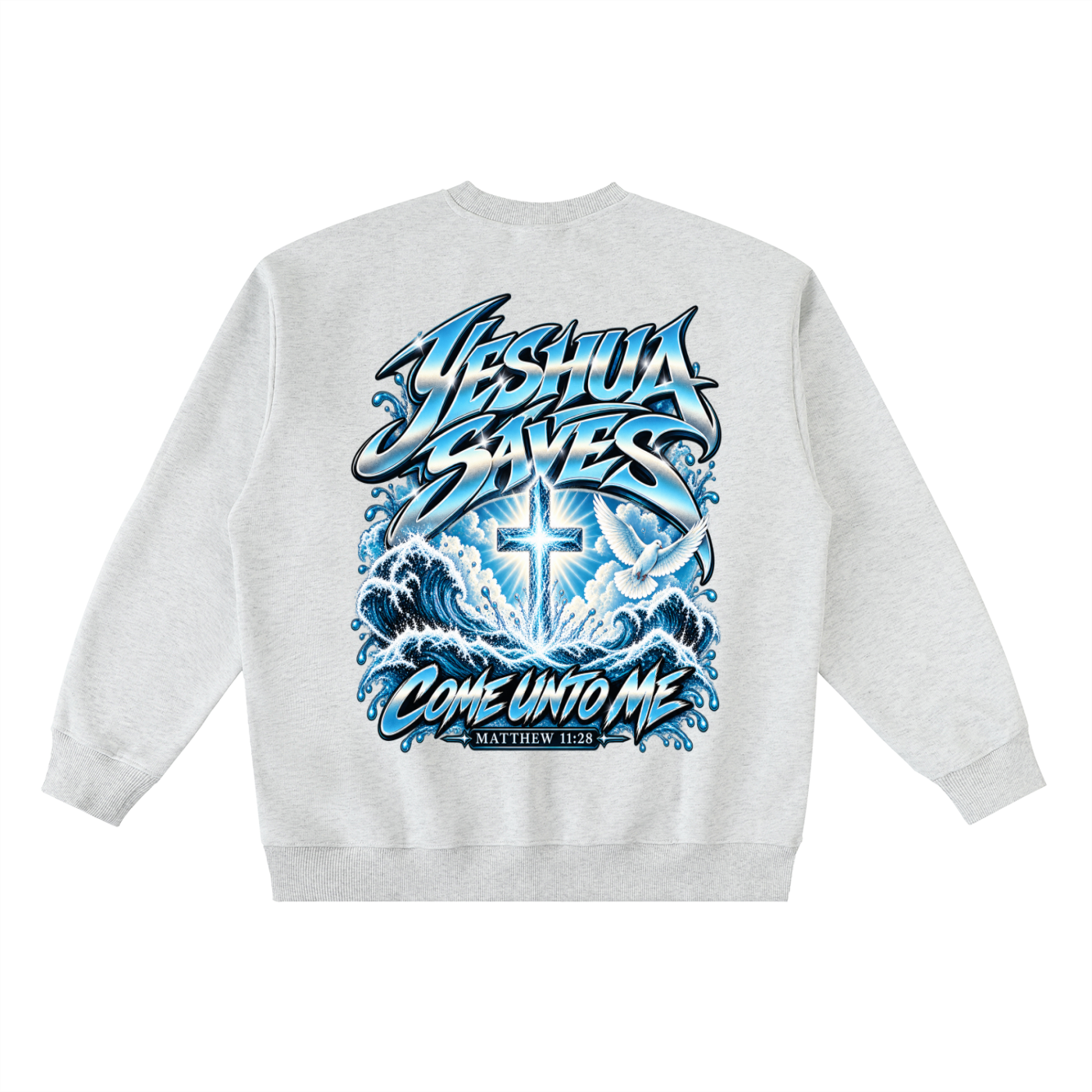 Living Water Oversized Crewneck Taped Sweatshirt
