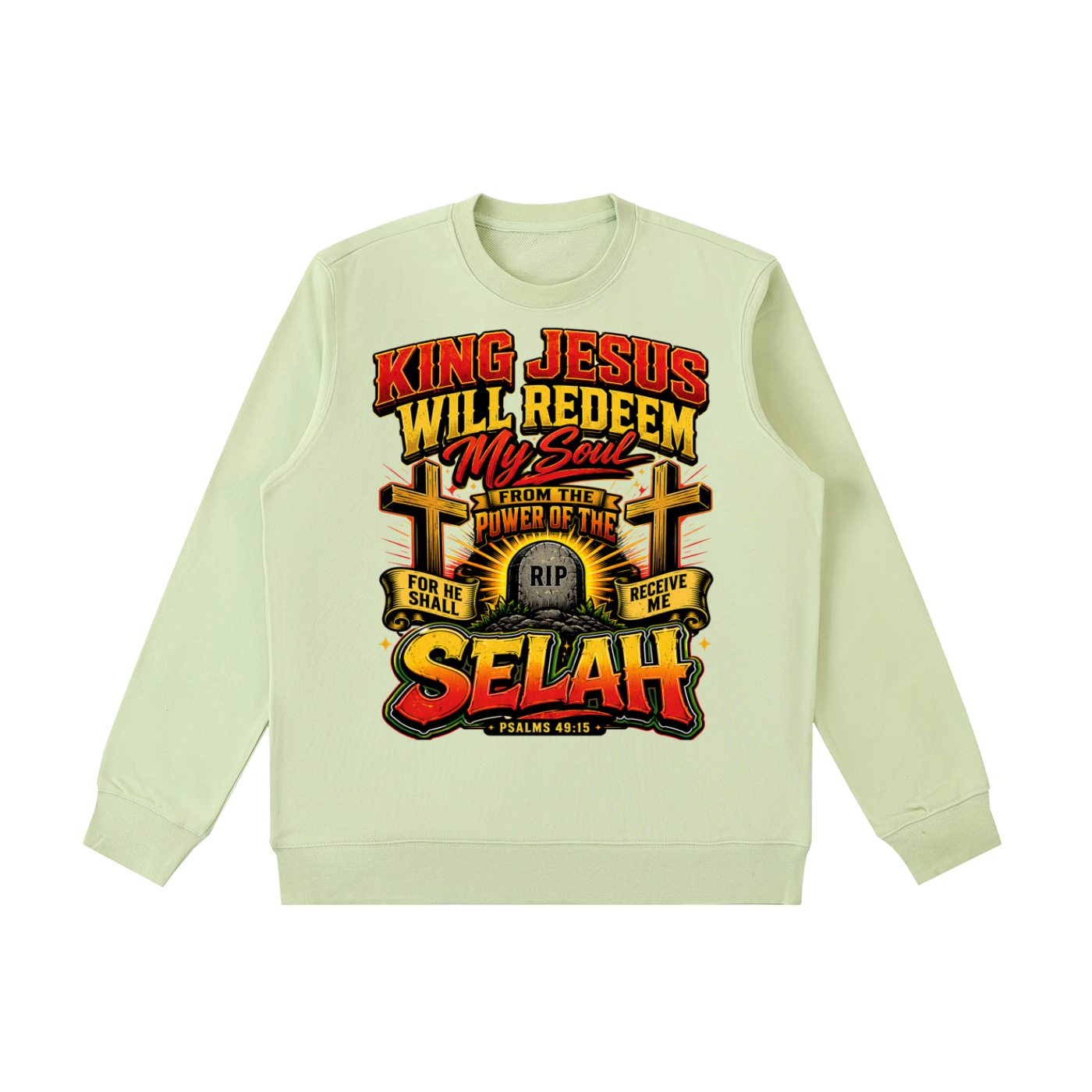 Psalms 49:15 Essential Heavyweight Crewneck  Sweatshirt