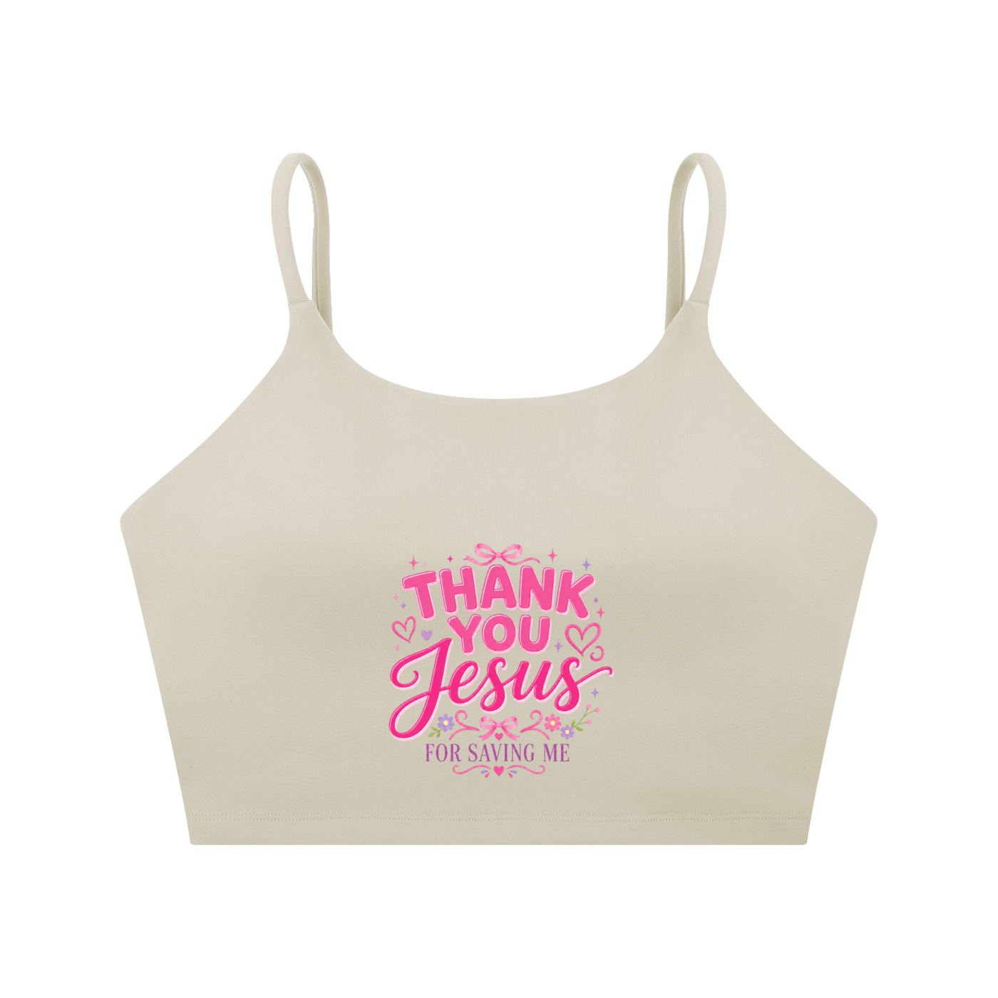 Thank you Spaghetti Strap Yoga Sports Bra